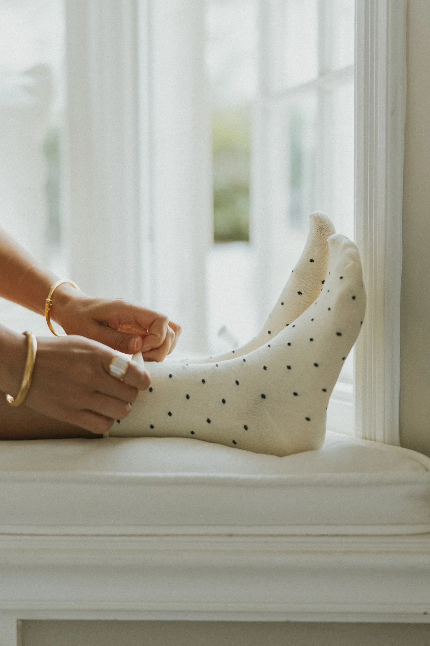 Cotton Polka Dot Socks - Image 3