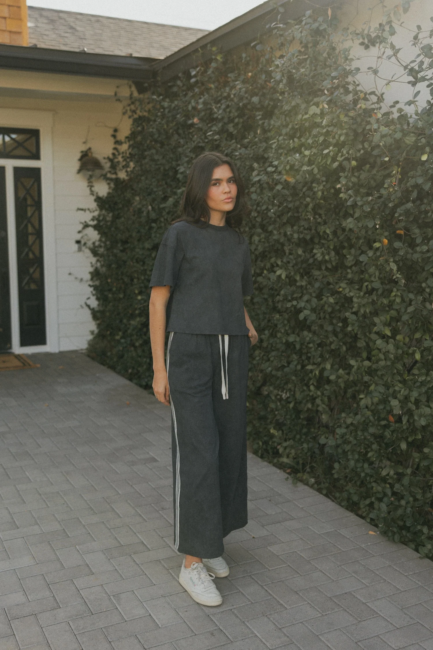 Essential Cotton Boxy Tee | Acid Wash Black - Image 8