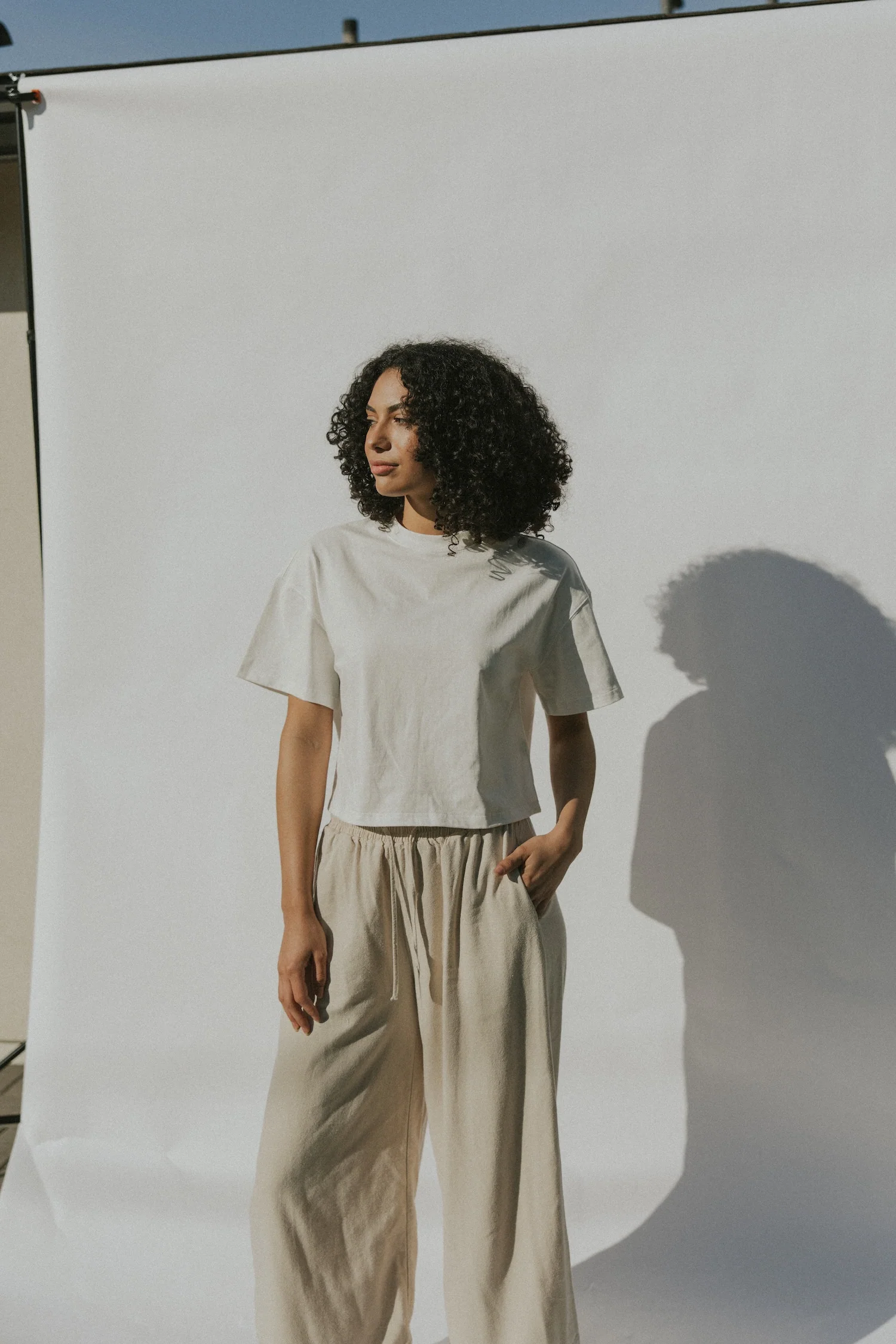 Essential Cotton Boxy Tee | White - Image 6