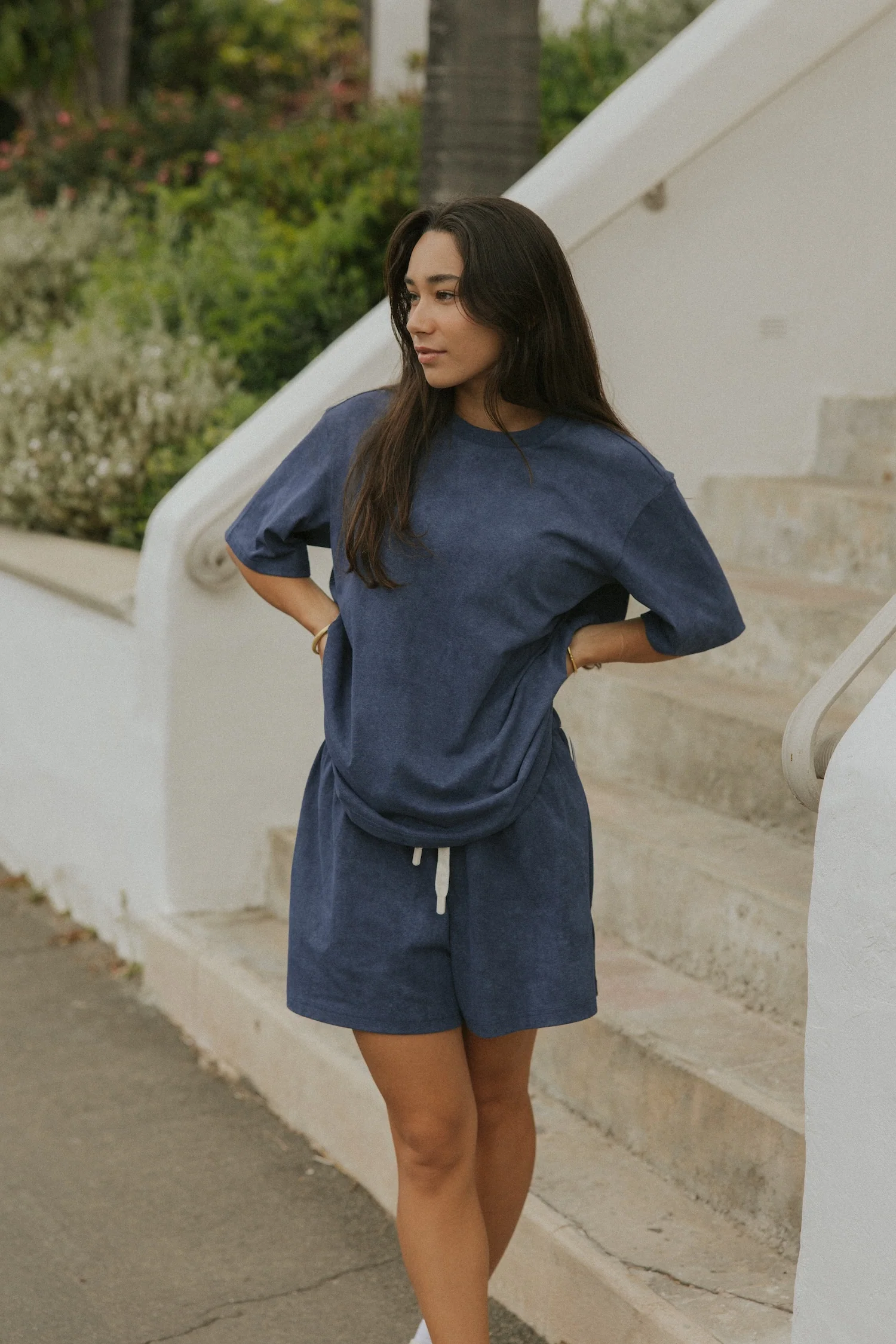 Essential Oversized Cotton Tee | Navy - Image 4