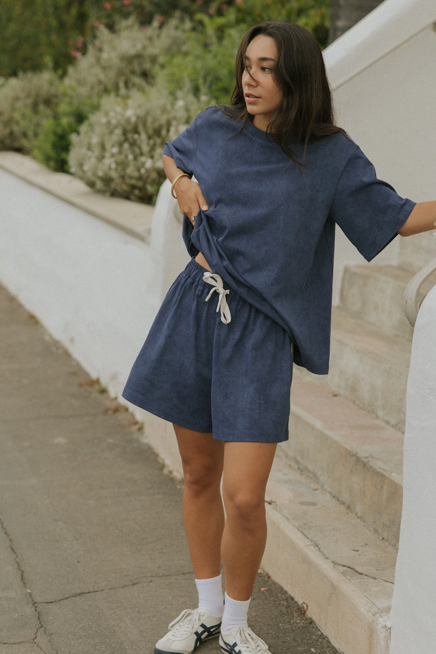 Essential Oversized Cotton Tee | Navy - Image 6