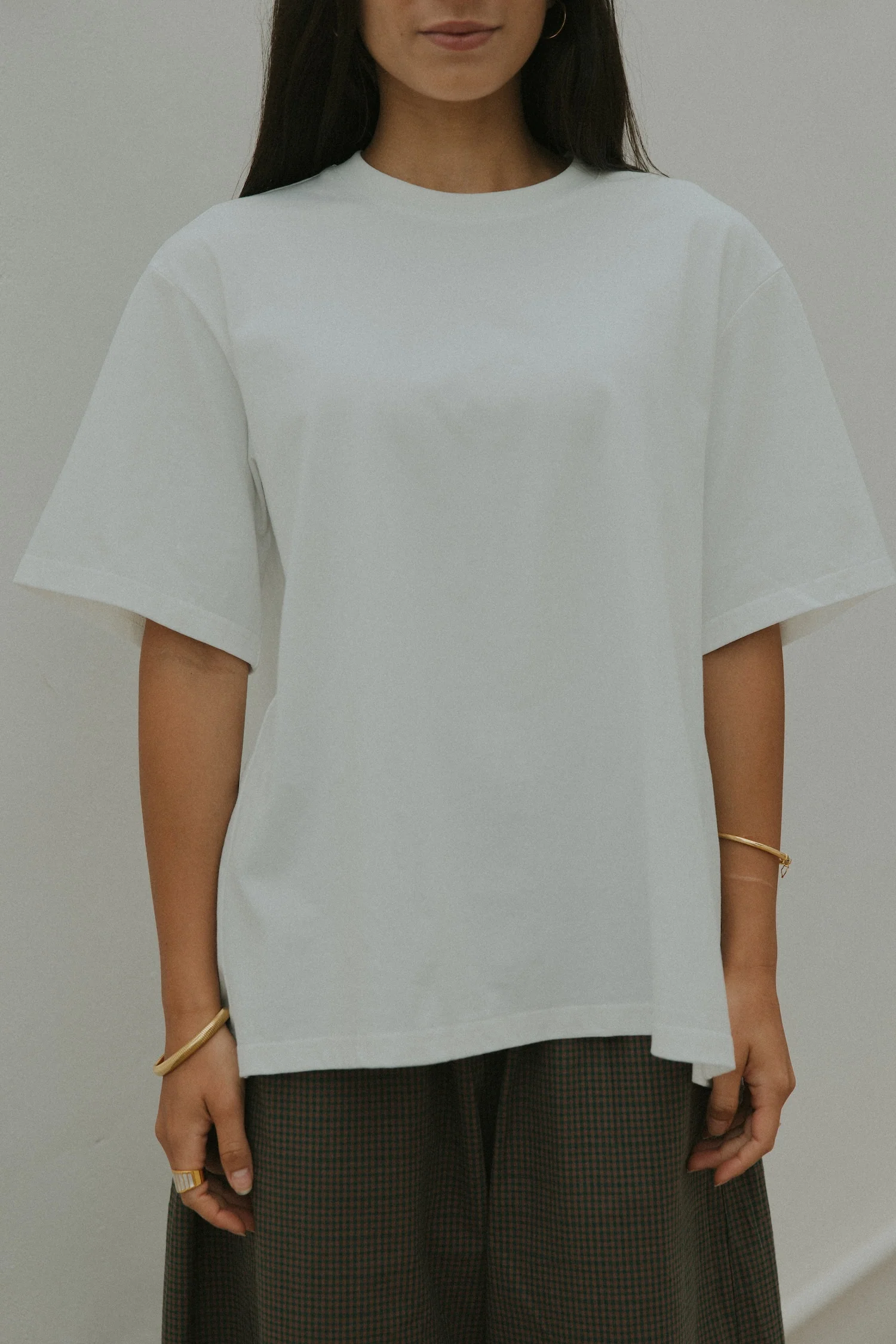 Essential Oversized Cotton Tee | White - Image 3