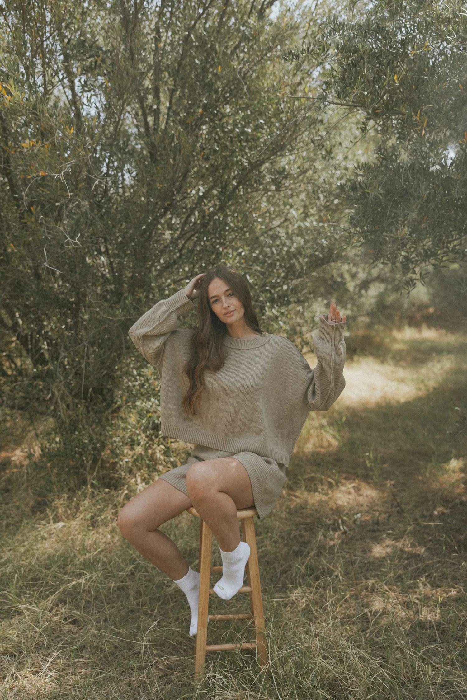 Juneau Shorts in Alabaster | Knit Sweater Shorts - Image 4