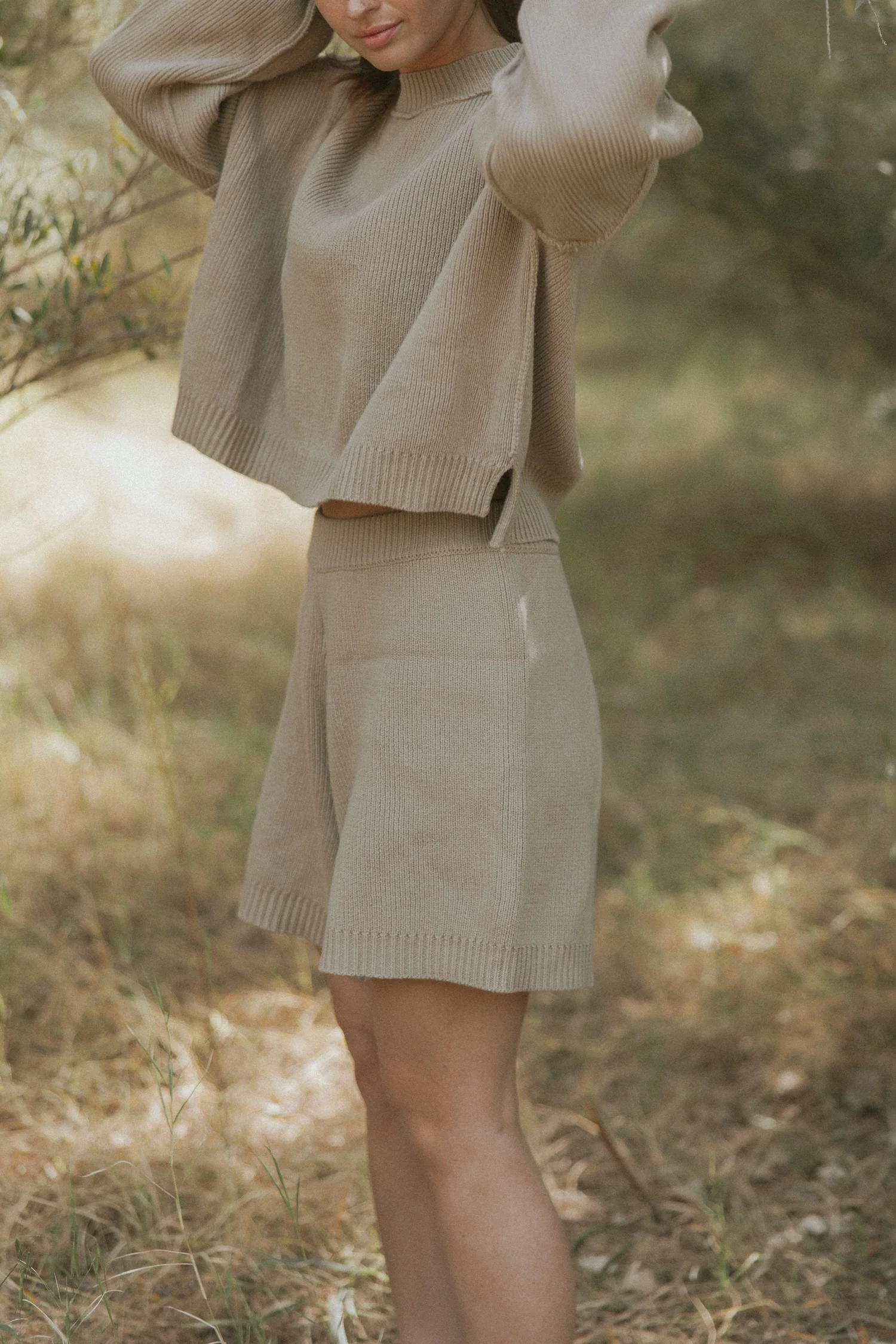 Juneau Shorts in Alabaster | Knit Sweater Shorts - Image 5