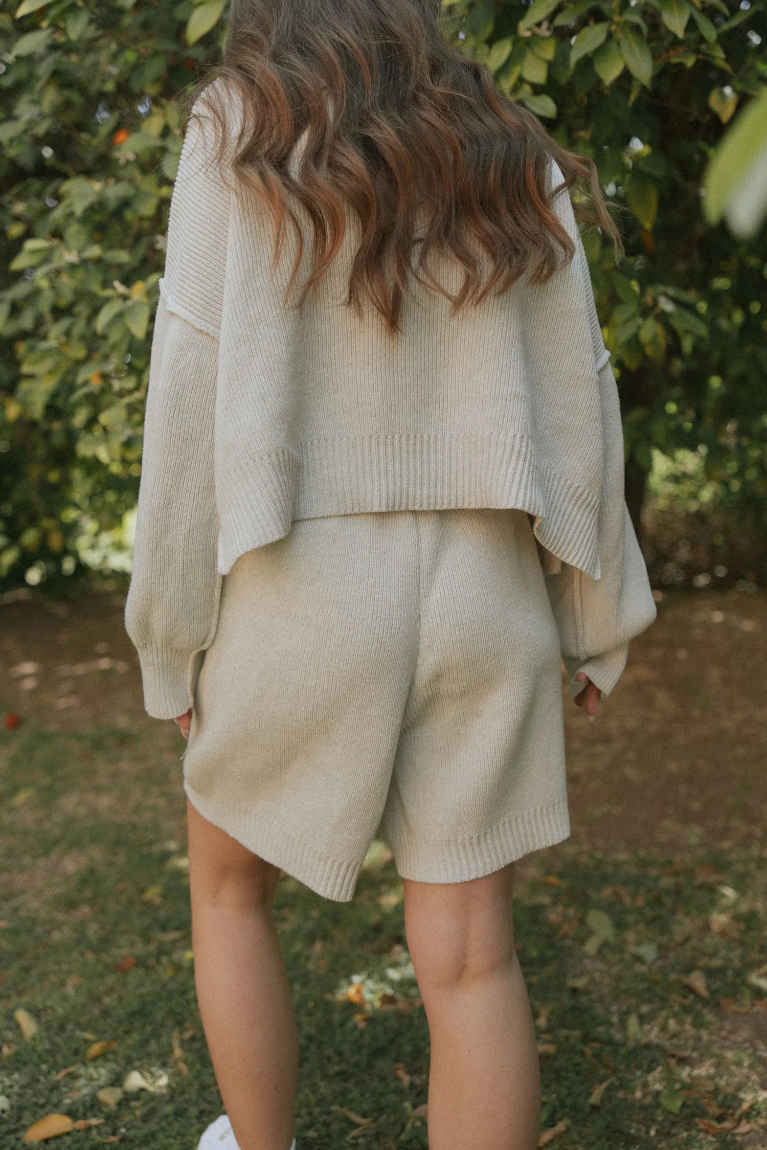 Juneau Shorts in Fawn | Sweater Shorts - Image 7
