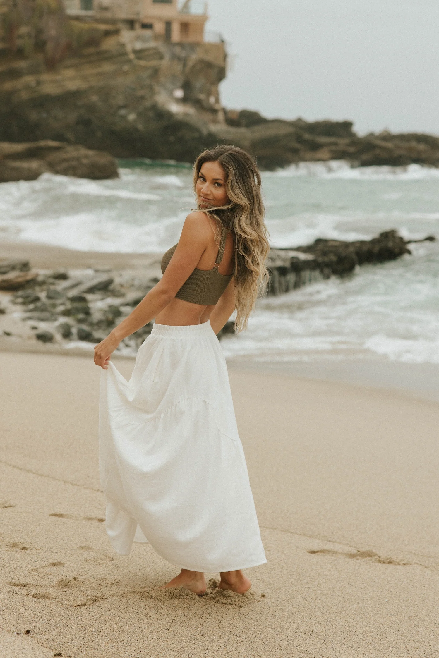 Isla Skirt in White | White Linen Maxi Skirt - Image 5
