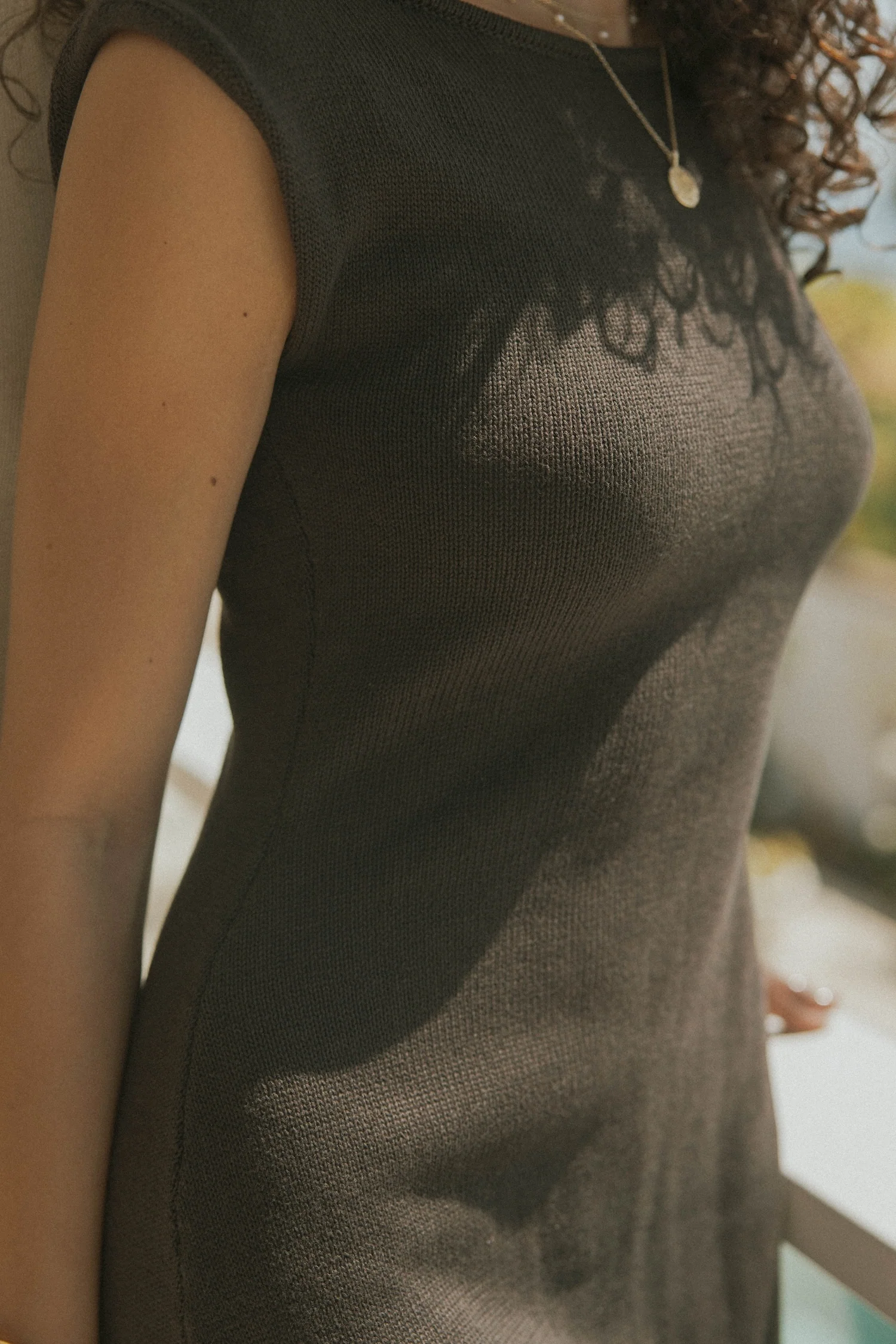 Ophelia in Midnight | Black Sweater Knit Dress - Image 7