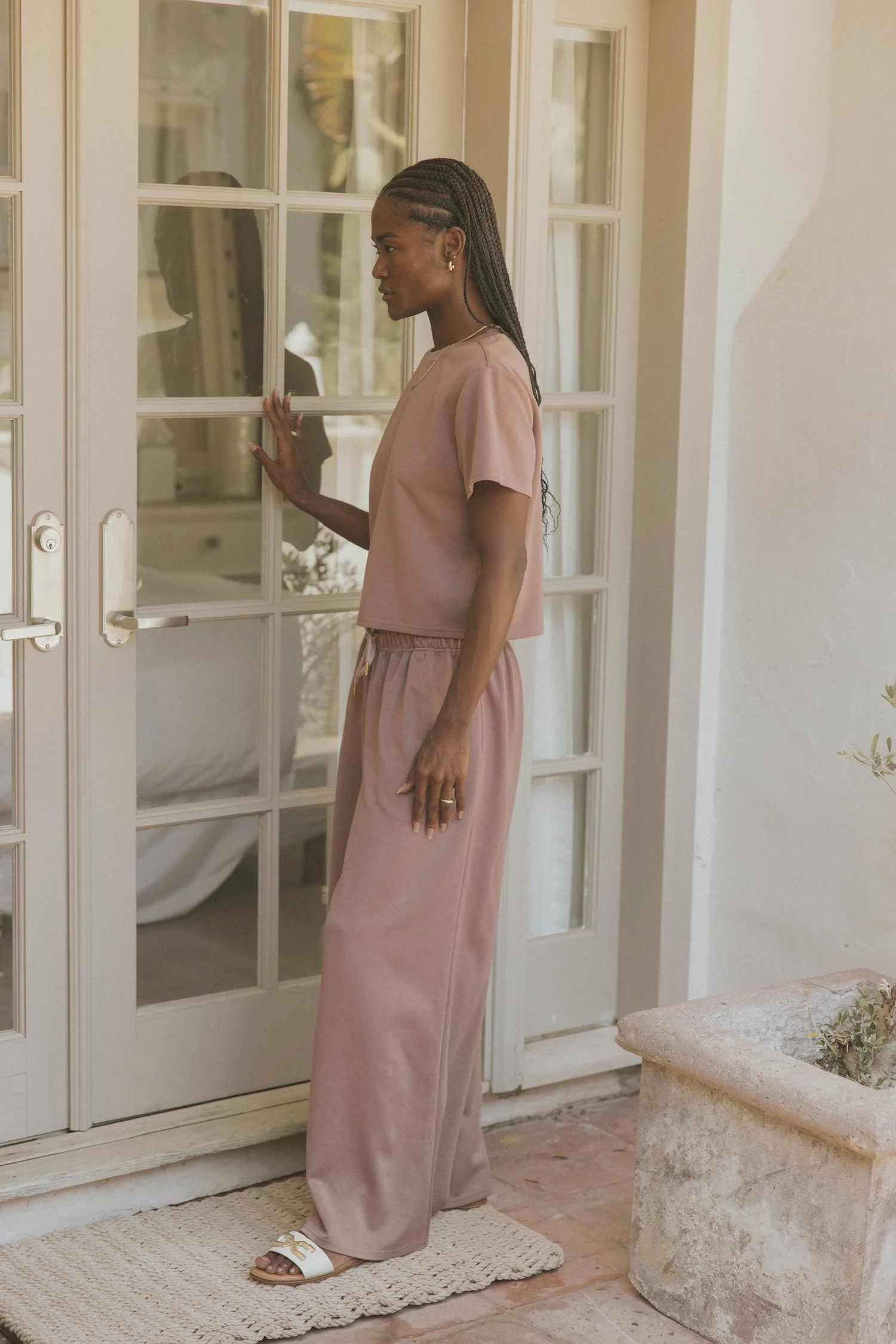 Shana Oversized Sweat Pant | Mauve - Image 4